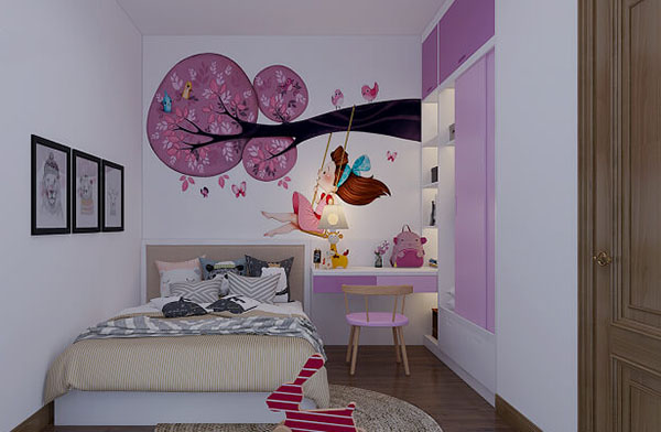 Thiết kế phòng ngủ cho bé gái đẹp nhất tại Đà Nẵng