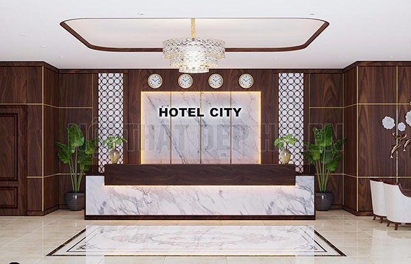 Thiết kế quầy lễ tân khách sạn tại Đà Nẵng