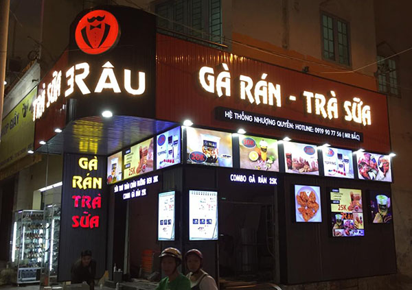 Thiết kế thi công bảng hiệu quảng cáo trà sữa tại Đà Nẵng