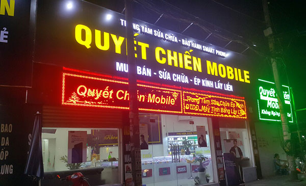 Thiết kế thi công biển quảng cáo cửa hàng điện thoại tại Đà Nẵng