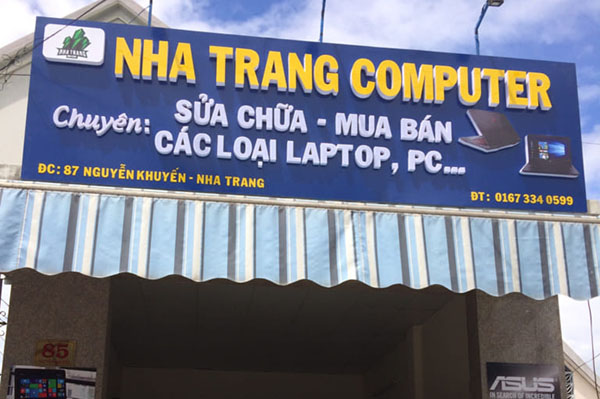 Thiết kế thi công biển quảng cáo cửa hàng máy tính tại Đà Nẵng